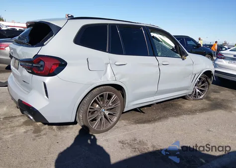 2022 BMW X3 Sdrive30I z USA, uszkodzony, nr VIN 5UX43DP09N9L67017